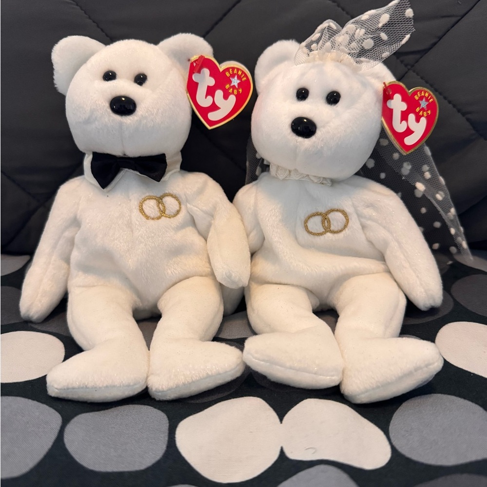 Ty Beanie Babies Wedding Bears Vintage